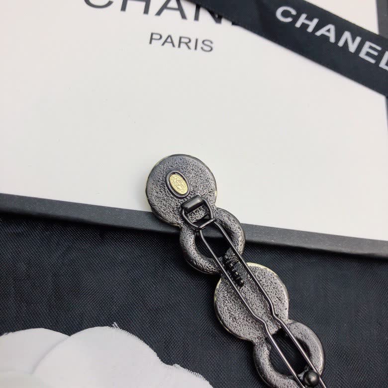 Chanel Hair Clip with CC and Coin Design
